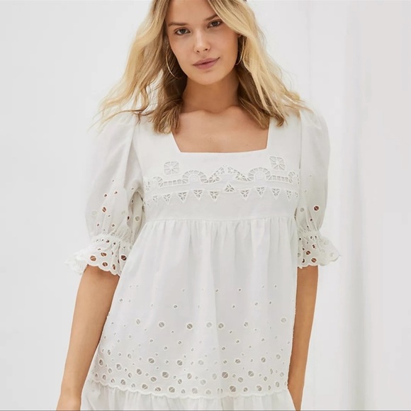Anthropologie Audrina eyelet dress open back - Picture 4 of 11